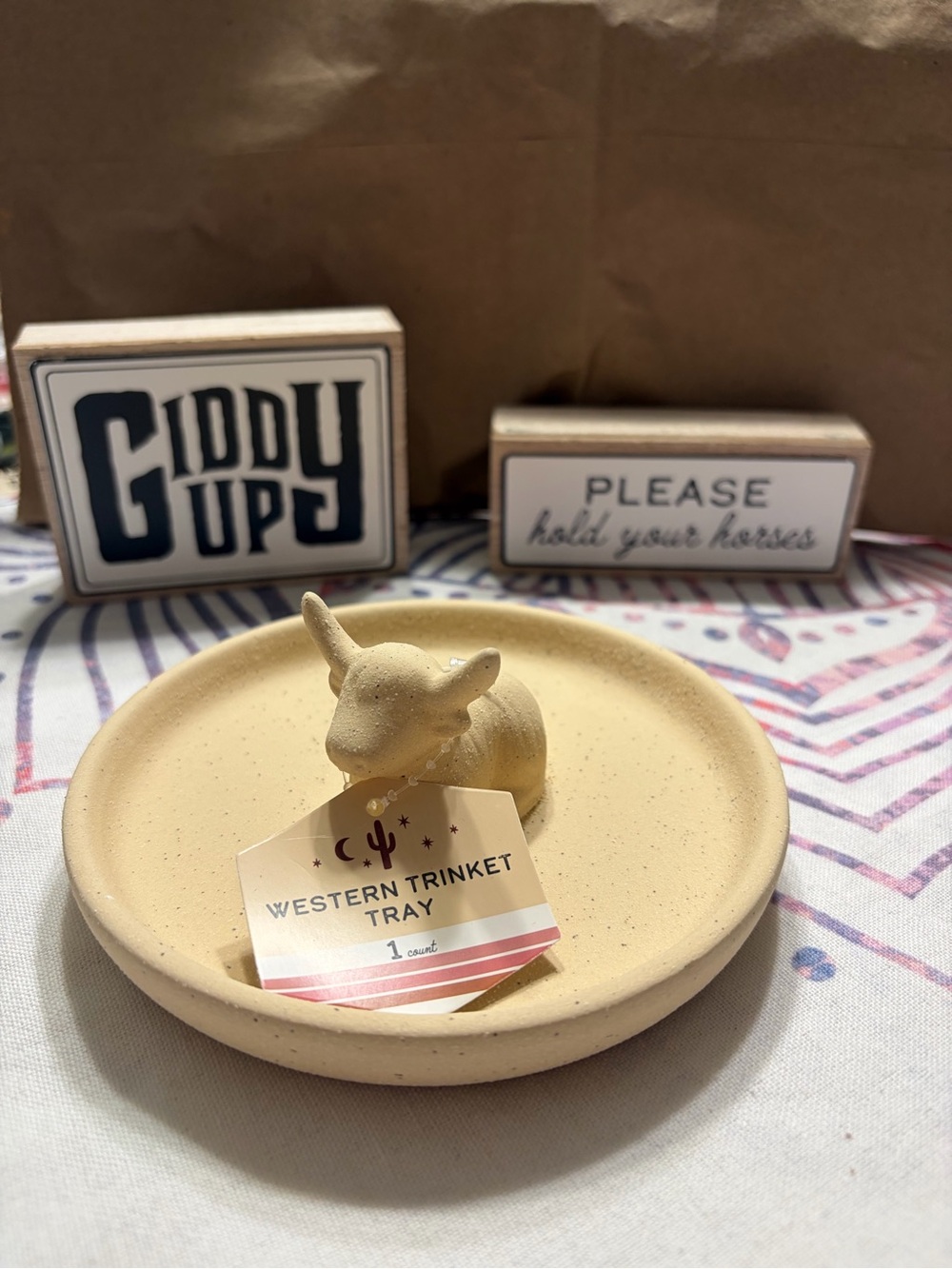 Target Cream Western Trinket Tray
